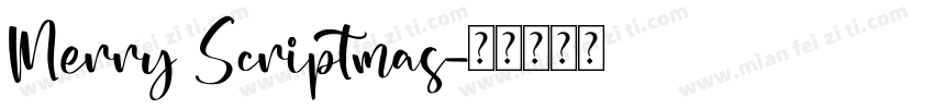 Merry Scriptmas字体转换
